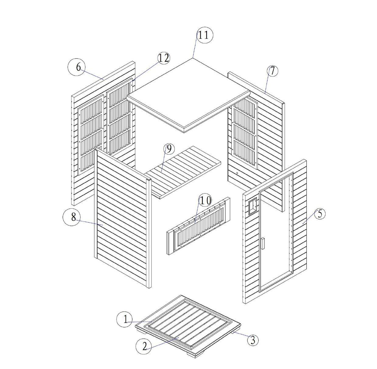 Water vaporation type far infrared sauna room