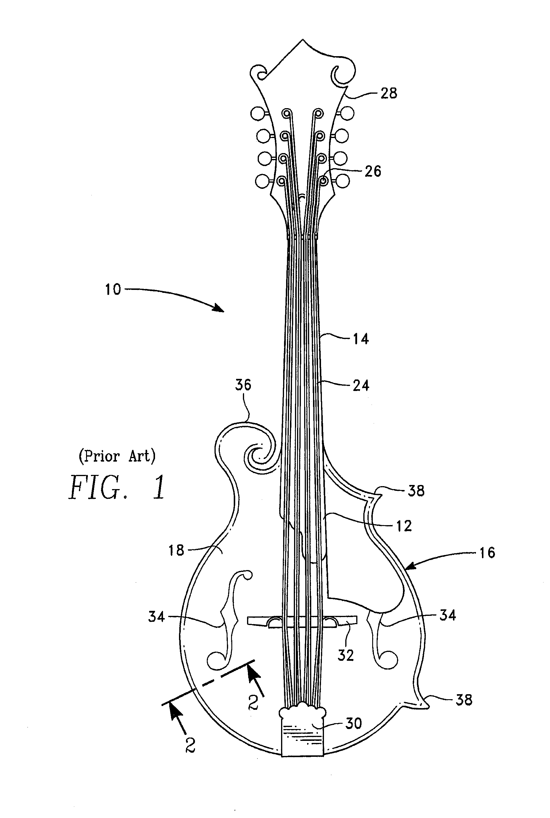 Mandolin with integrated armrest