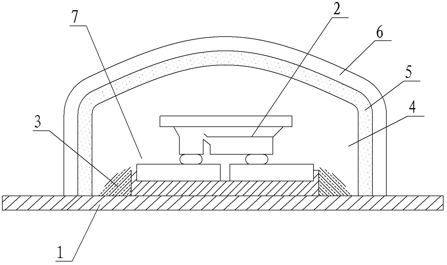 Packaging process for light-emitting diode (LED) with fluorescent glue film and LED packaging