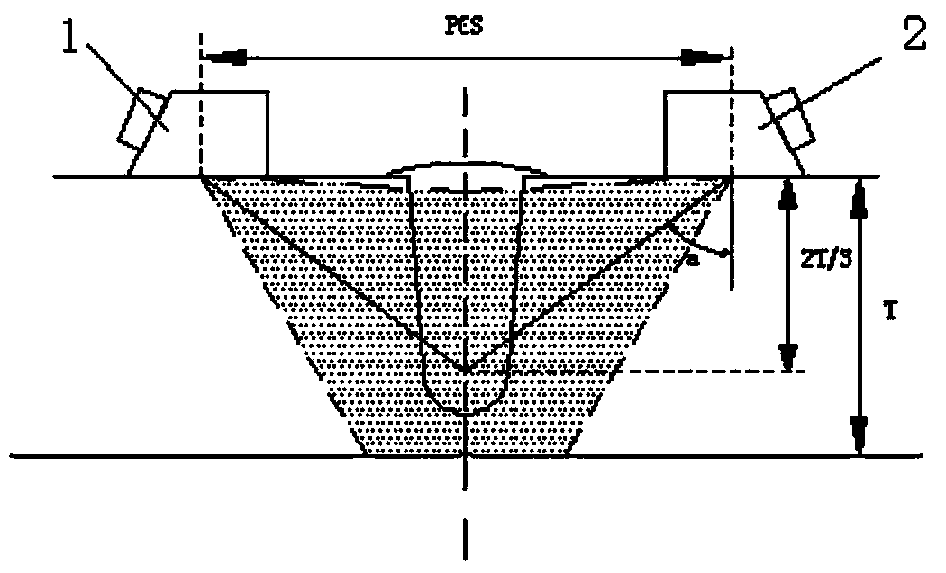 Method for accurately quantifying flaw height of girth welding seam in submarine pipeline