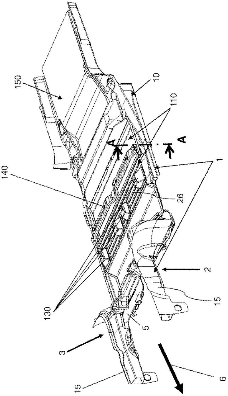 Frame structure for a motor vehicle, rear frame structure, and vehicle body