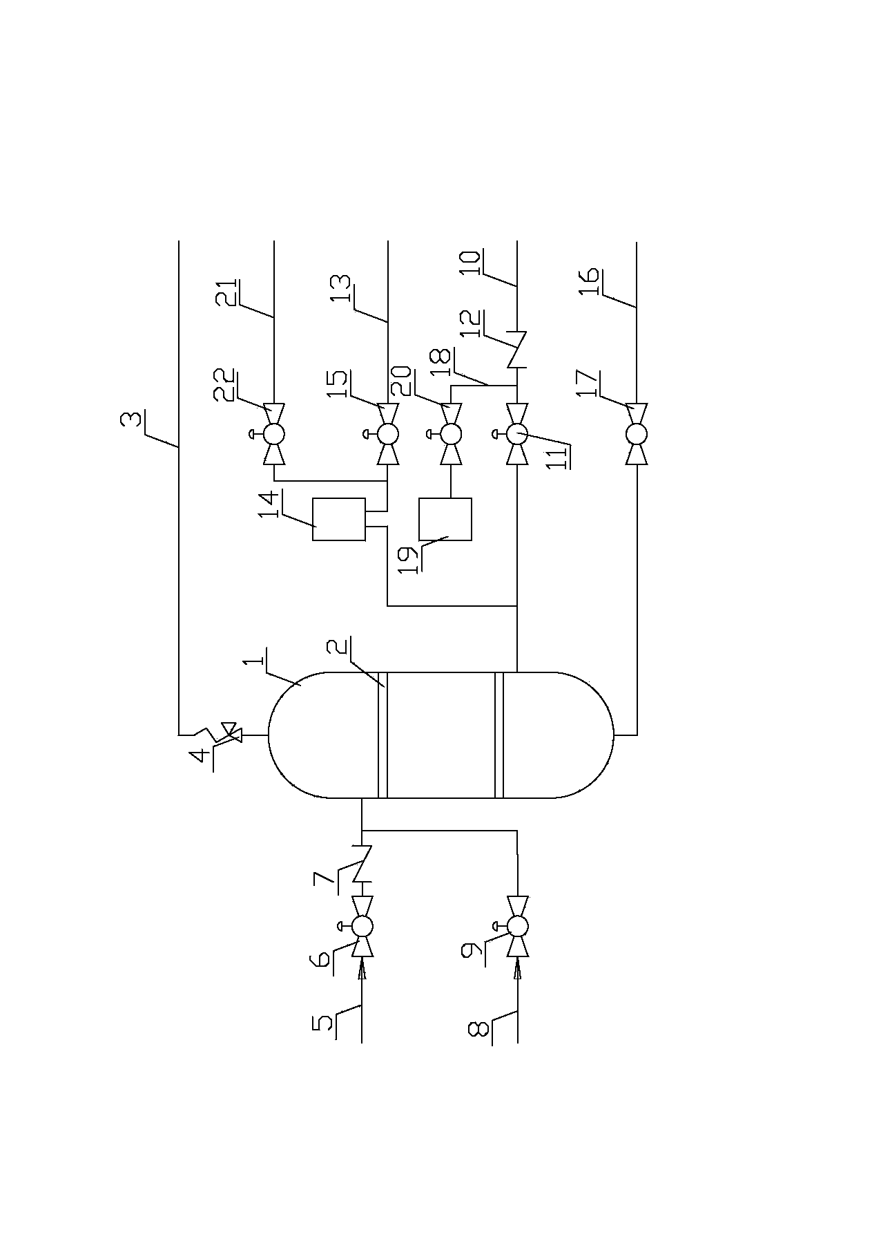 Prepositioned high pressure and post-positioned dehydration device for compressed natural gas