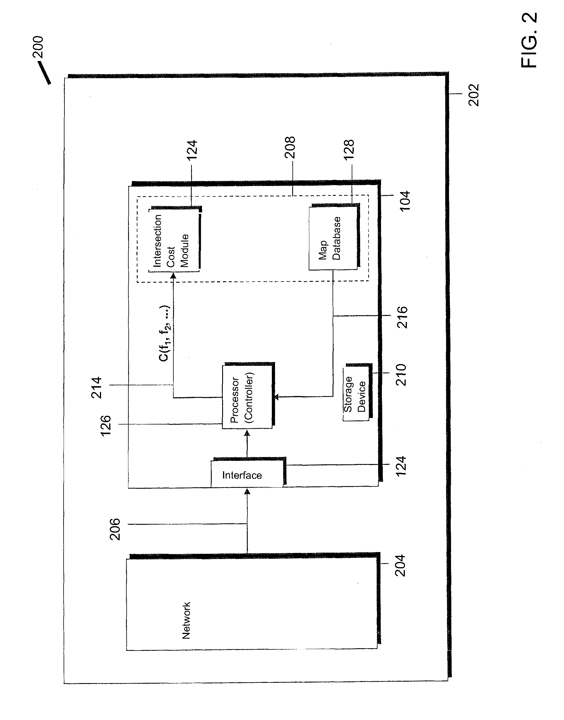 Providing cost information associated with intersections