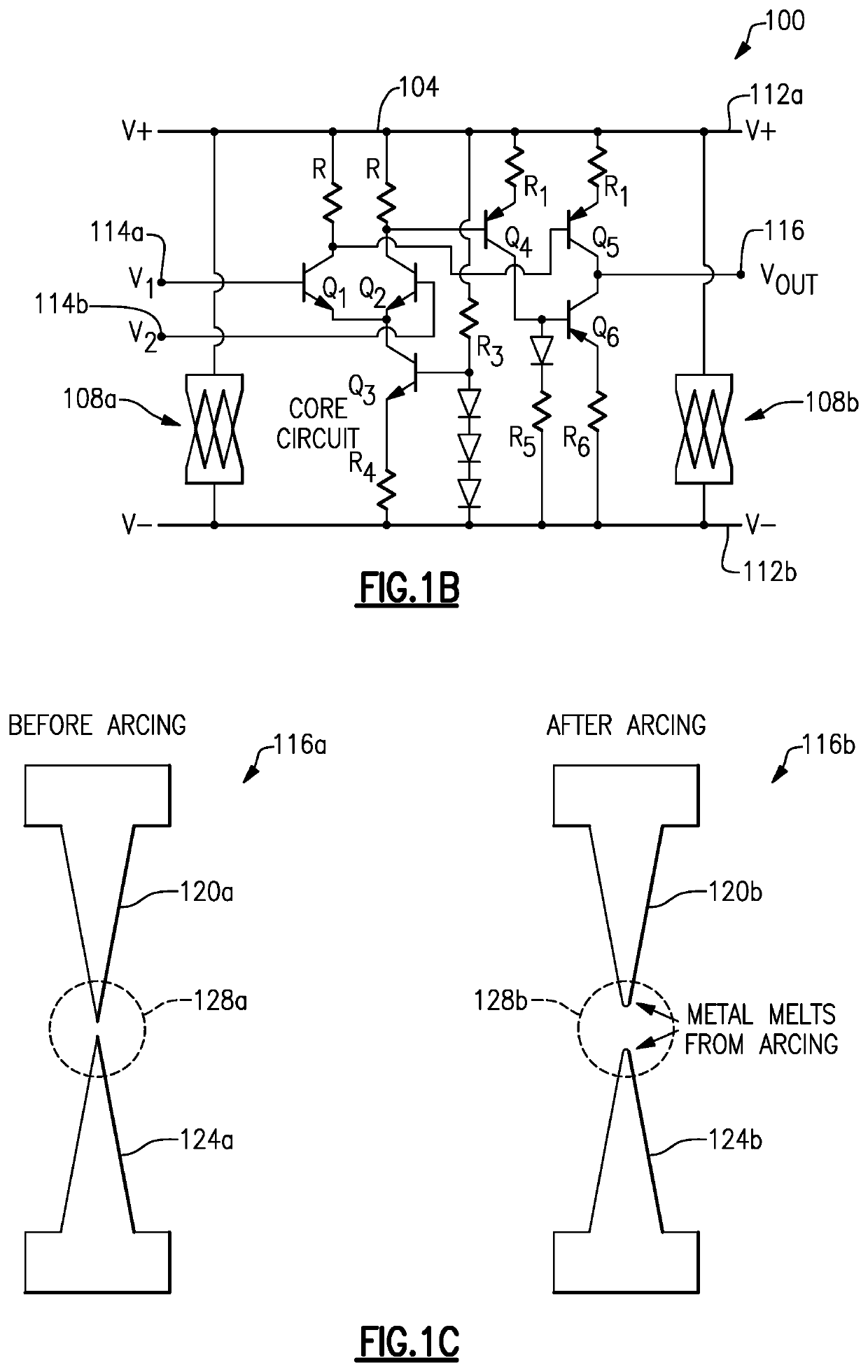 Spark gap structures for detection and protection against electrical overstress events