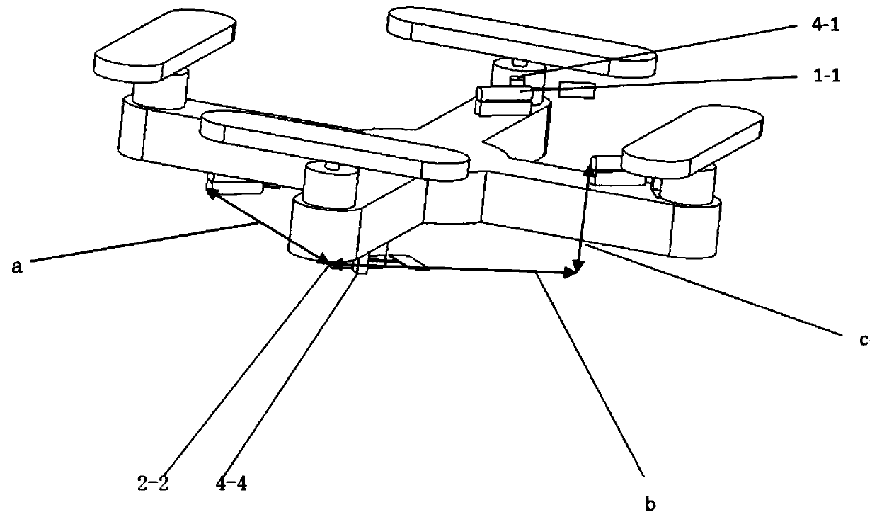 Four-rotor UAV (Unmanned Aerial Vehicle) obstacle avoidance device and method based on infrared light ranging