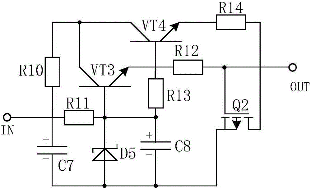 Building lighting LED lamp constant-current driving system based on secondary protection circuit