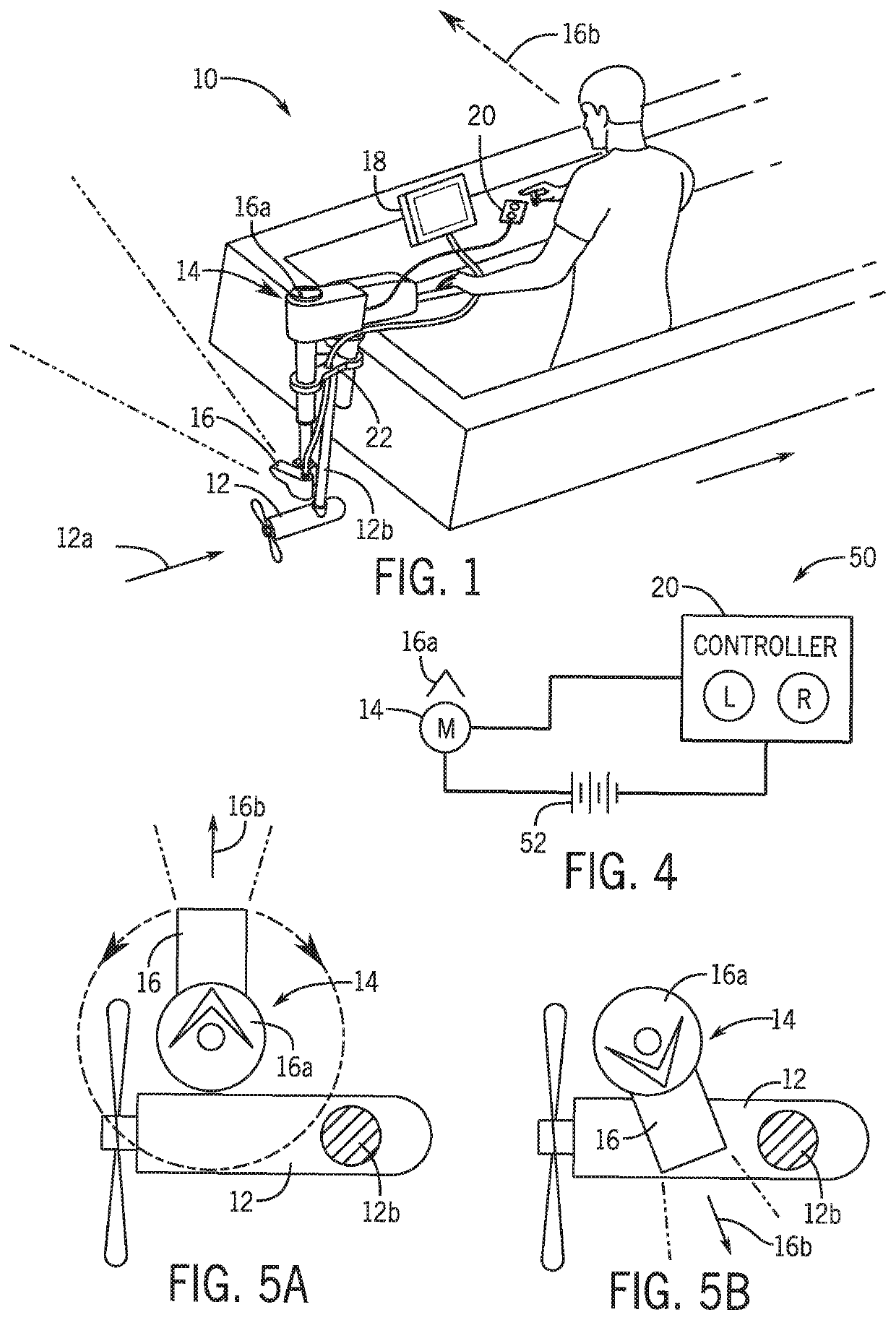 Motorized rotating transducer mount