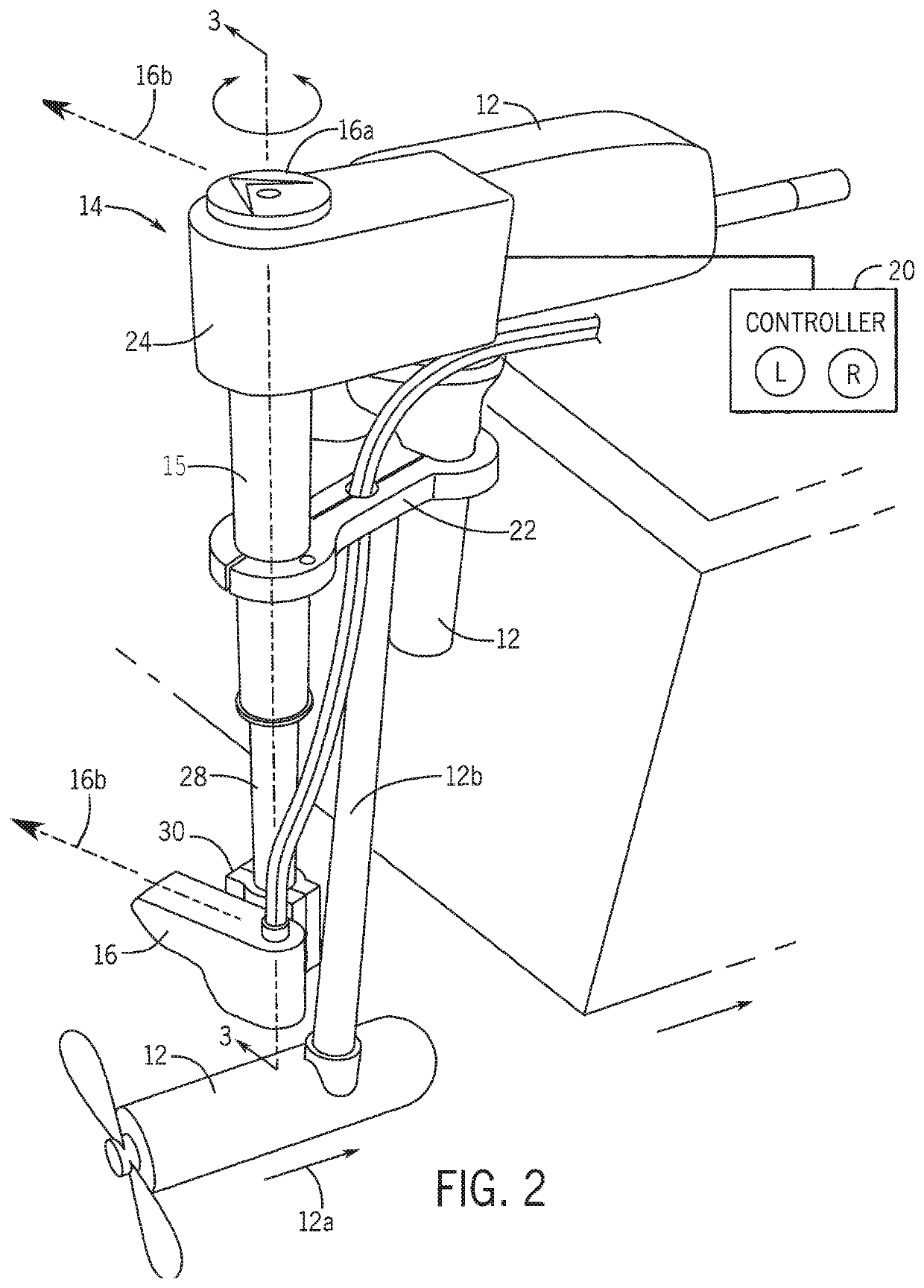 Motorized rotating transducer mount