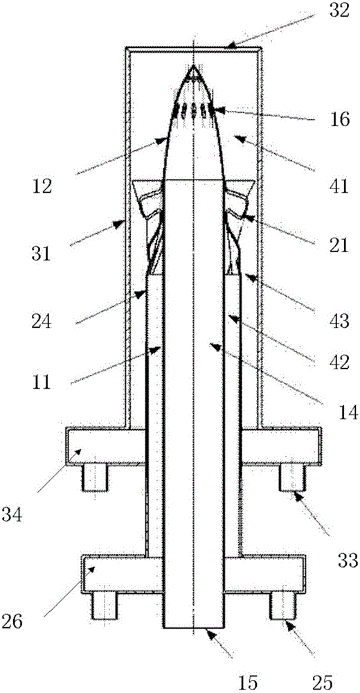 Nozzle for premixed combustion, nozzle array and combustor