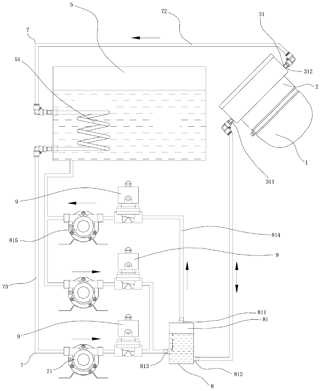 Protection device of electromagnetic type impact wave generator