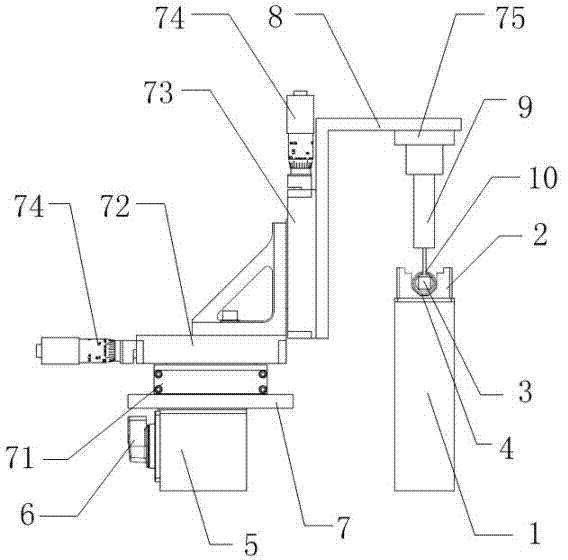 Laser five-dimensional lens installation fixture