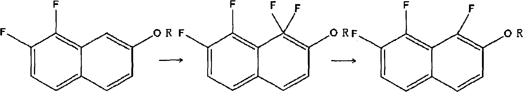 Preparation method of 1, 7, 8- trifluoro-2- naphthol and derivative thereof