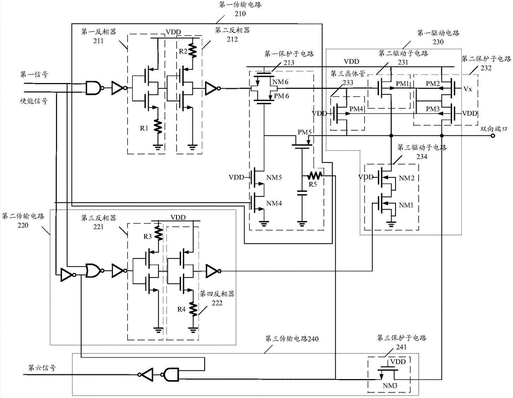 Bidirectional interface circuit