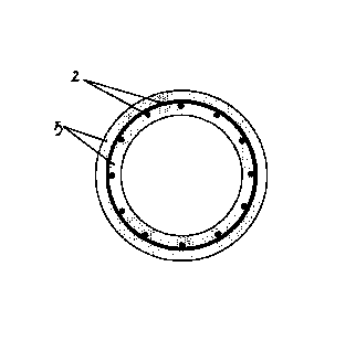 High-bending-moment carbon-fiber reinforced concrete pole and manufacturing method thereof