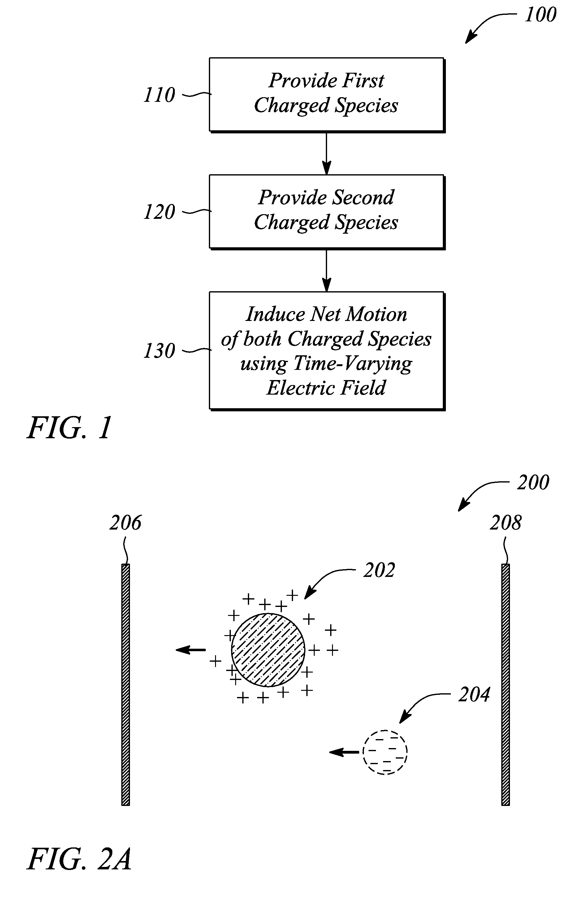 Electrophoretic cell and method employing differential mobility