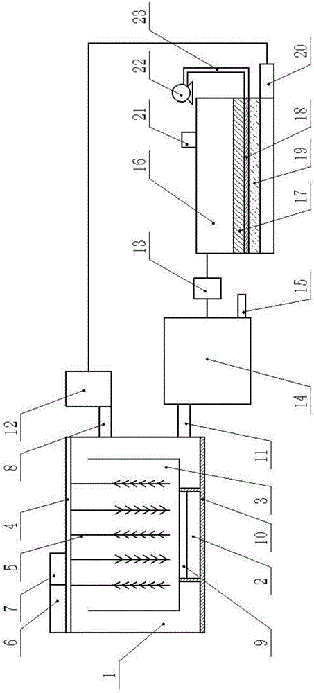 Energy-saving vegetable and fruit washing device