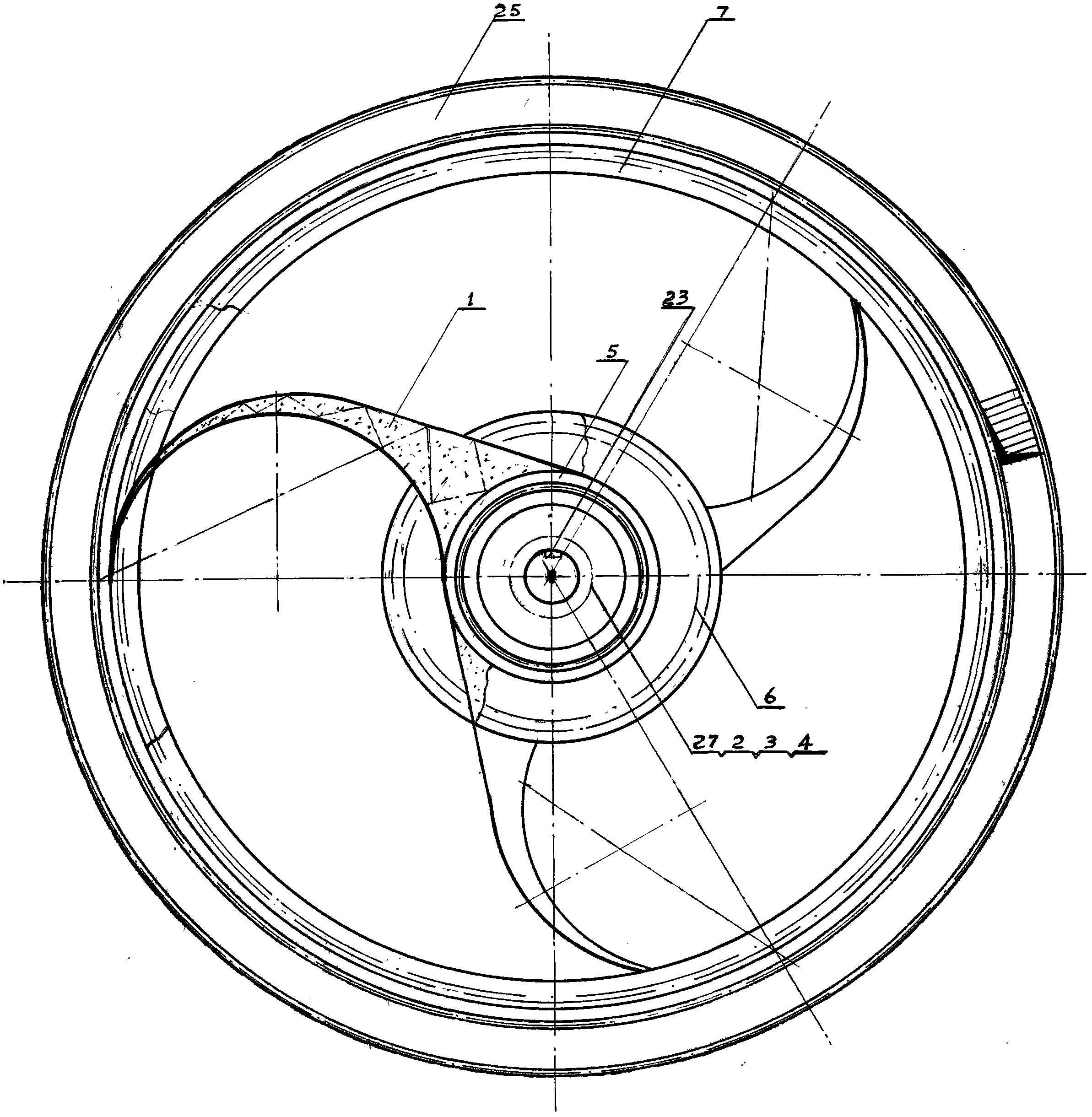 Tower-type turbine wind power generation device