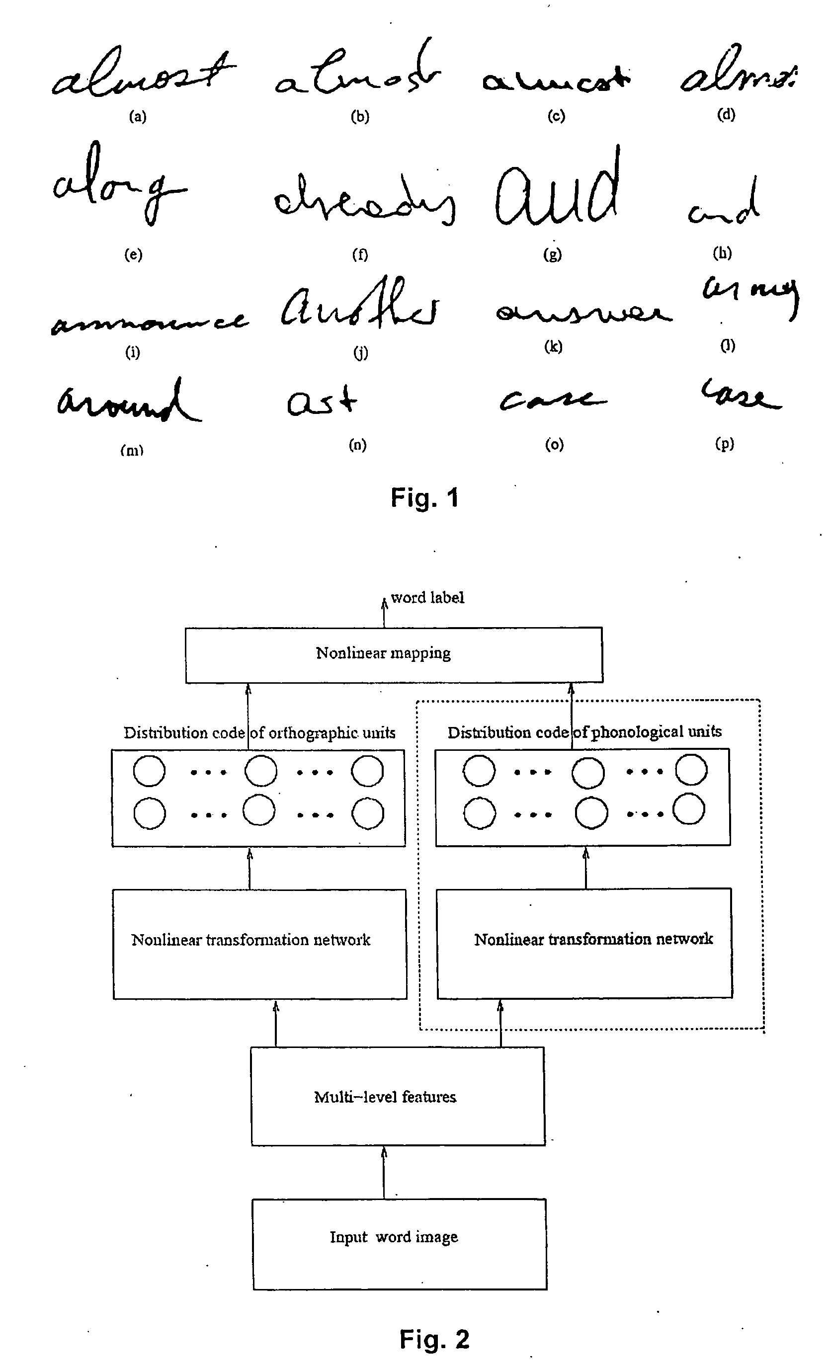 Handwritten word recognition based on geometric decomposition