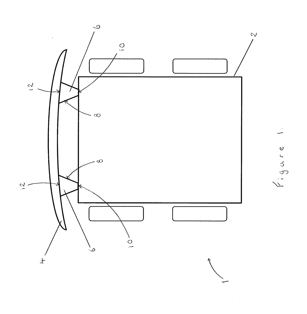 An impact energy absorbing device for a vehicle