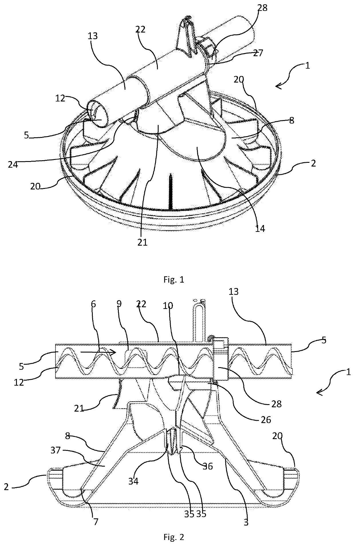 A method of filling feeding pans as well as a feeding system