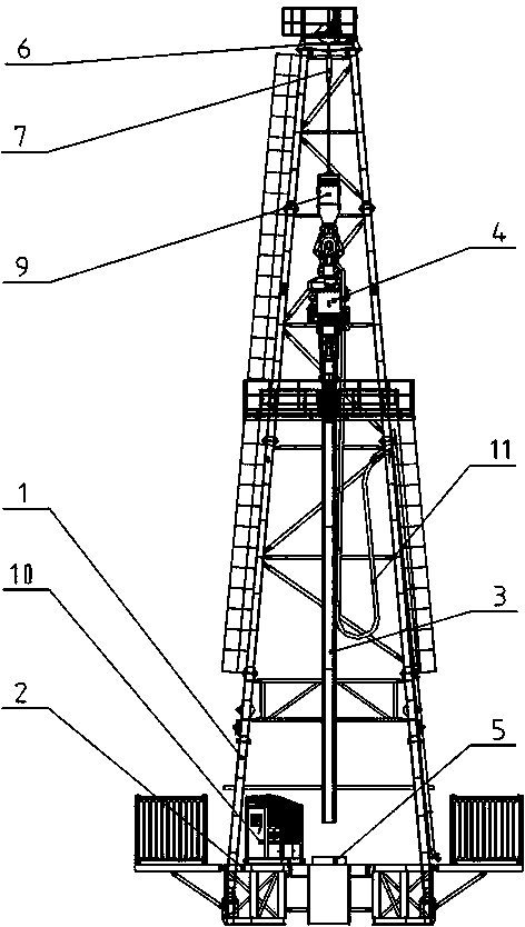 Variable-frequency electrically-driven top drive type core drill used for geological coring exploration