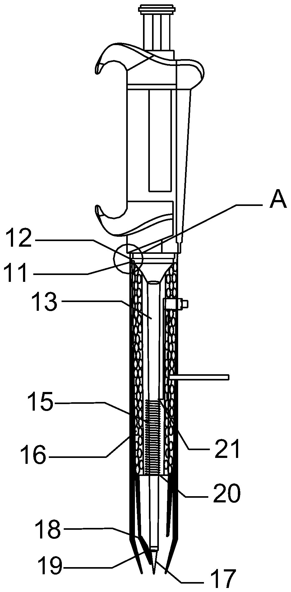 A high-temperature heating pipette gun and its application method