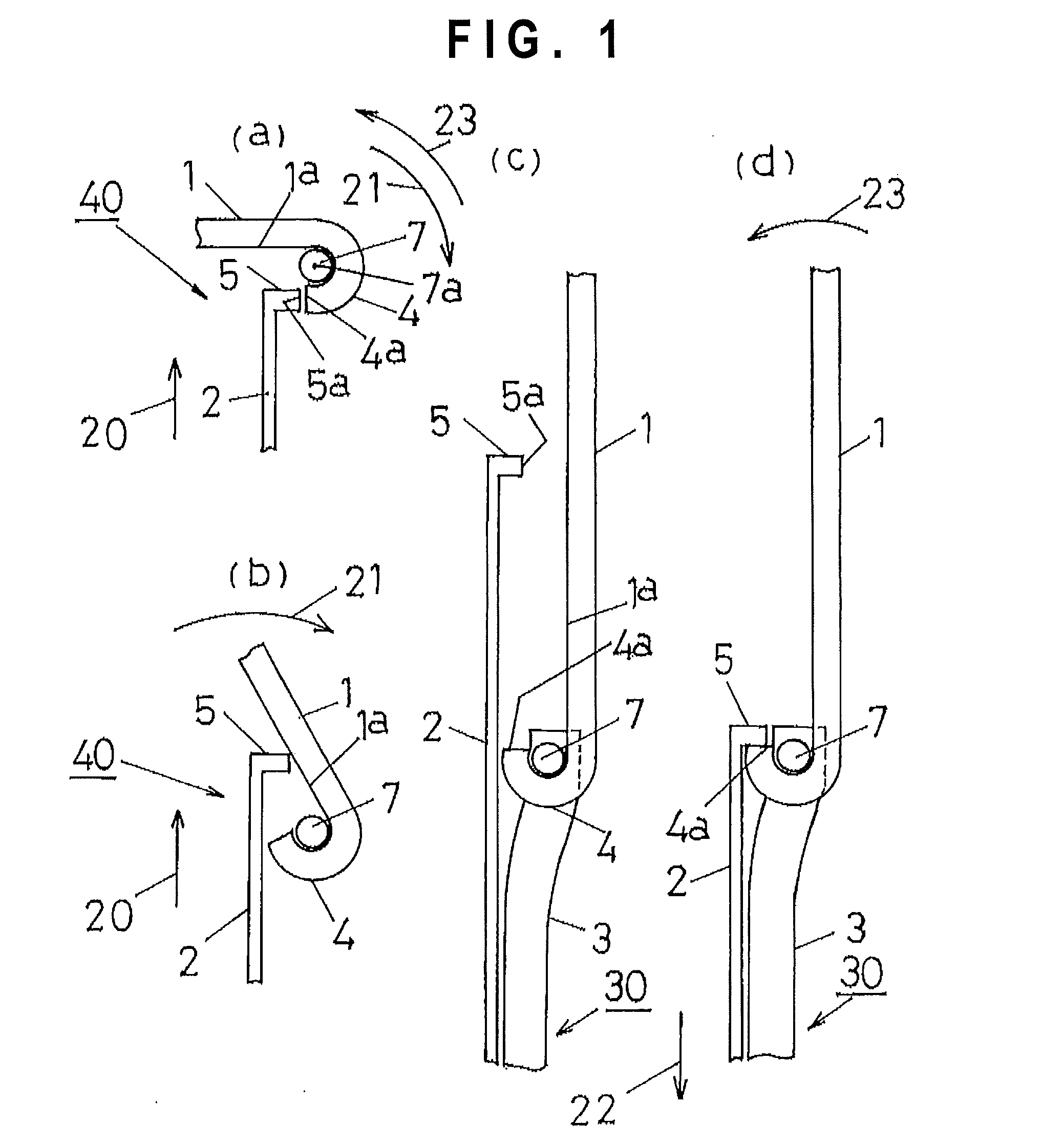 Mechanism for opening and closing an opening portion