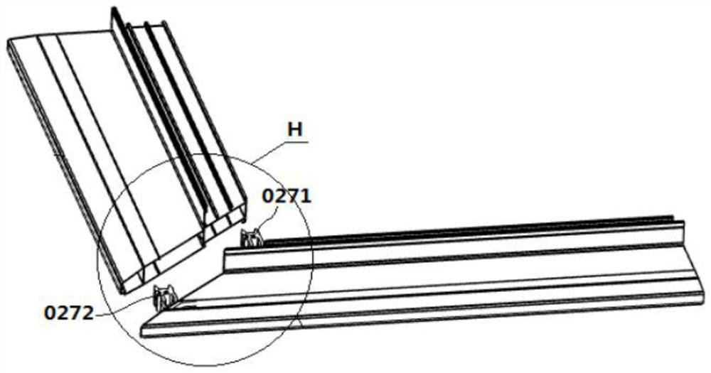 A connection structure between corner frame and railing frame