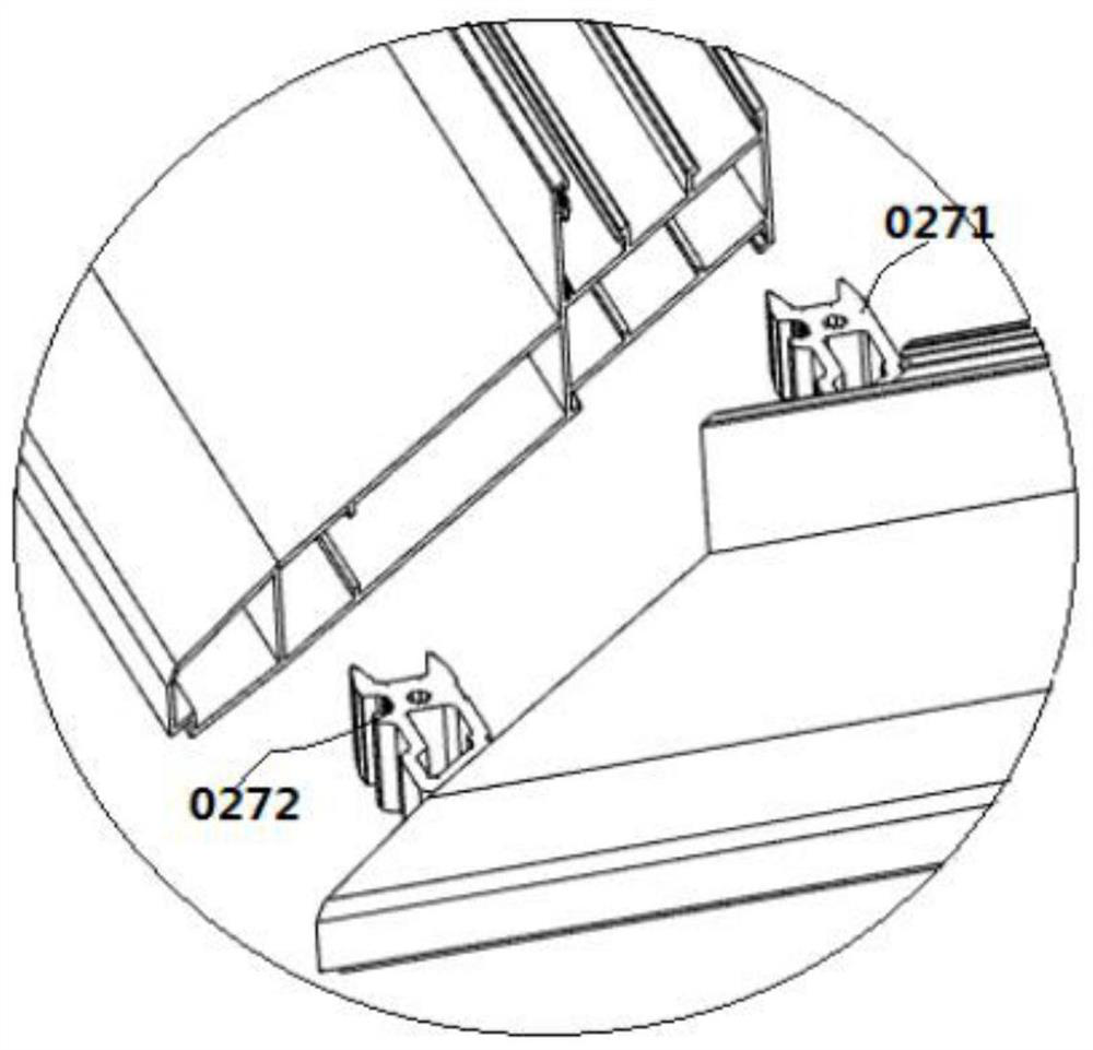 A connection structure between corner frame and railing frame