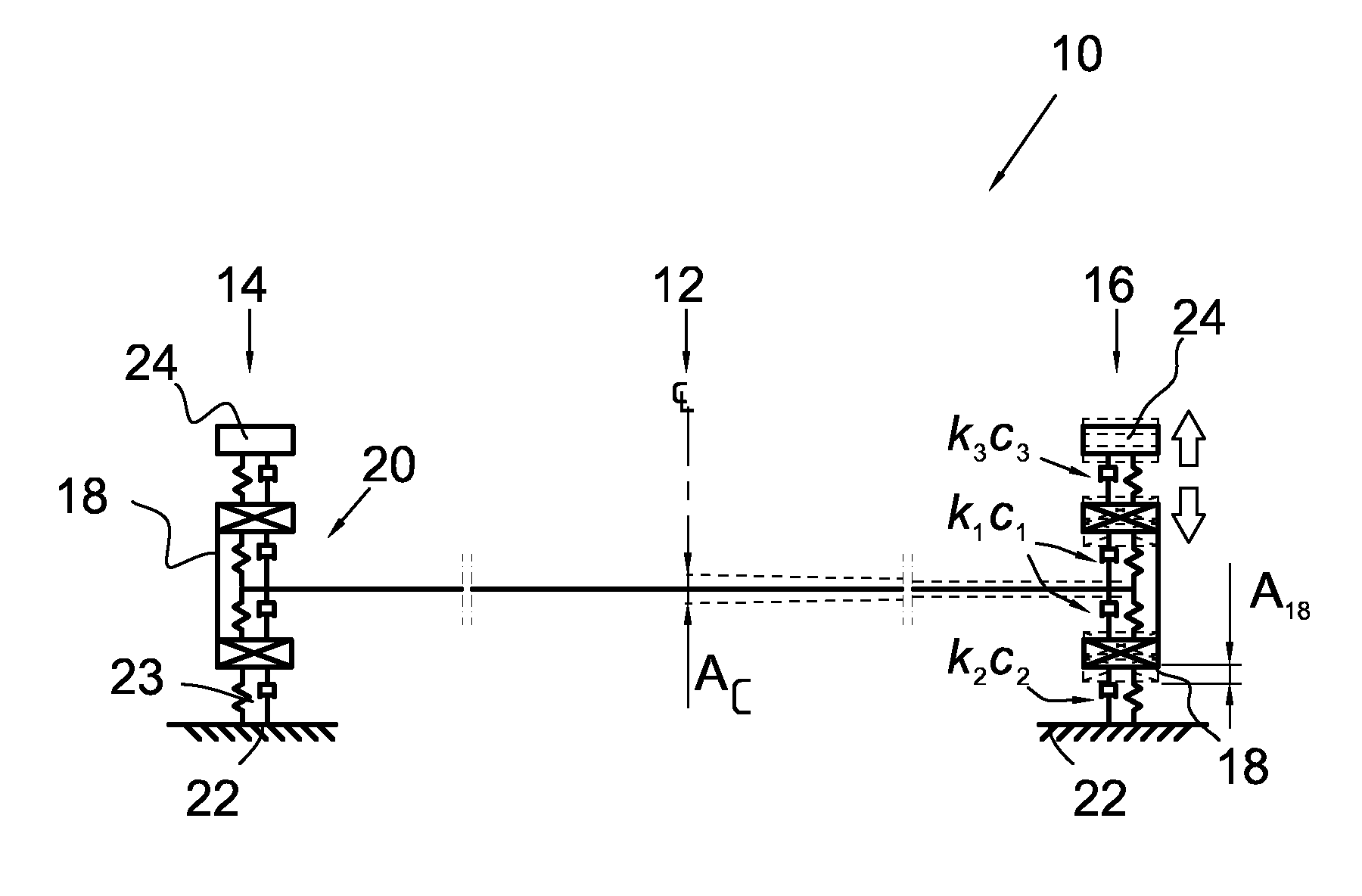 Roll assembly for a fiber-web machine and method of attenuating vibration of a fiber-web machine roll