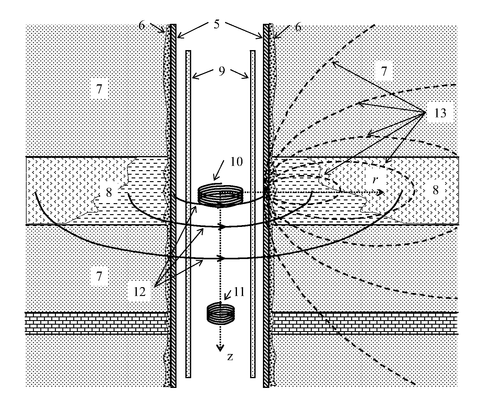 Method for detecting formation resistivity outside of metal casing using time-domain electromagnetic pulse in well