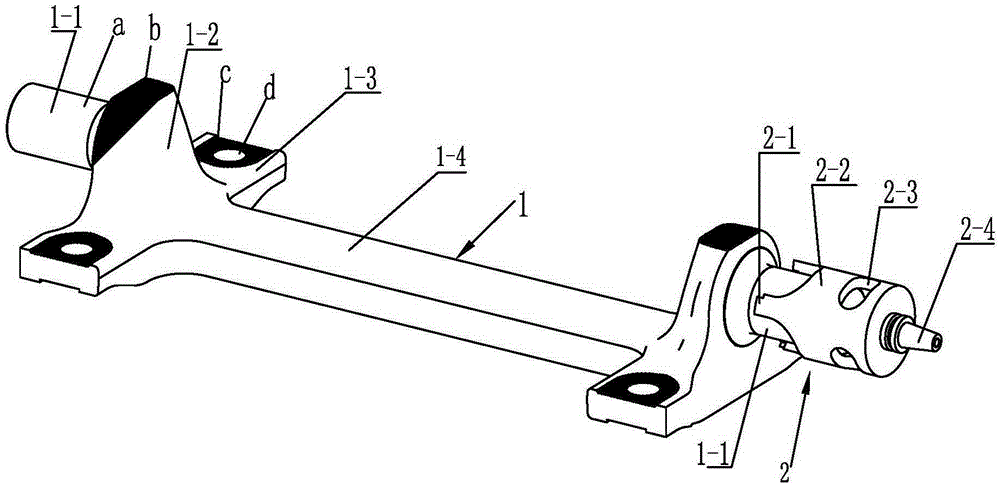 Mechanical processing method of axle bridge for rail vehicle