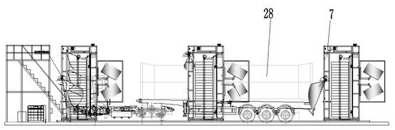 Garbage transfer truck cleaning machine and cleaning method
