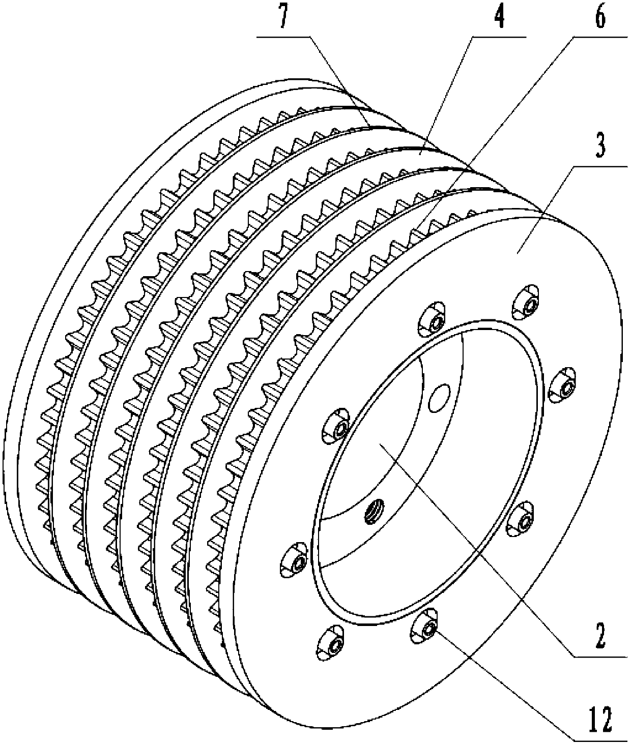 V-type belt wheel