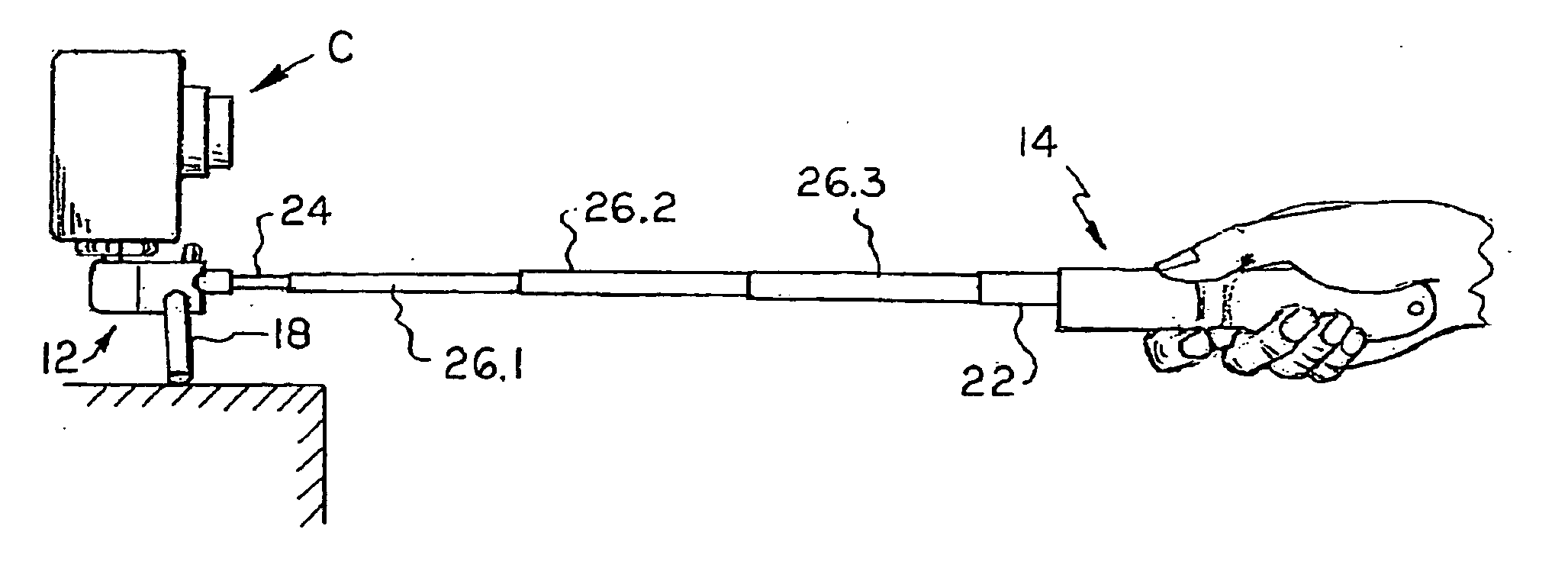 Apparatus for supporting a camera by hand