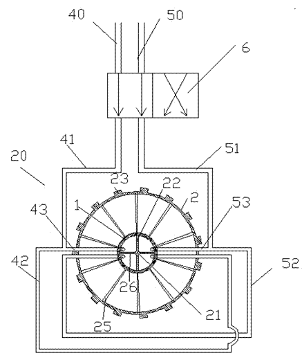 Liquid supply device with layered structure type sealing strips and ball thrust bearing