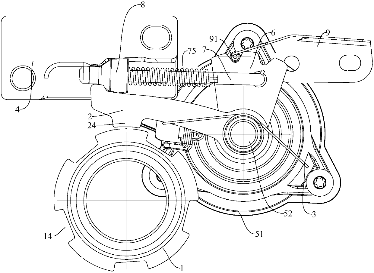 P-gear parking mechanism and vehicle