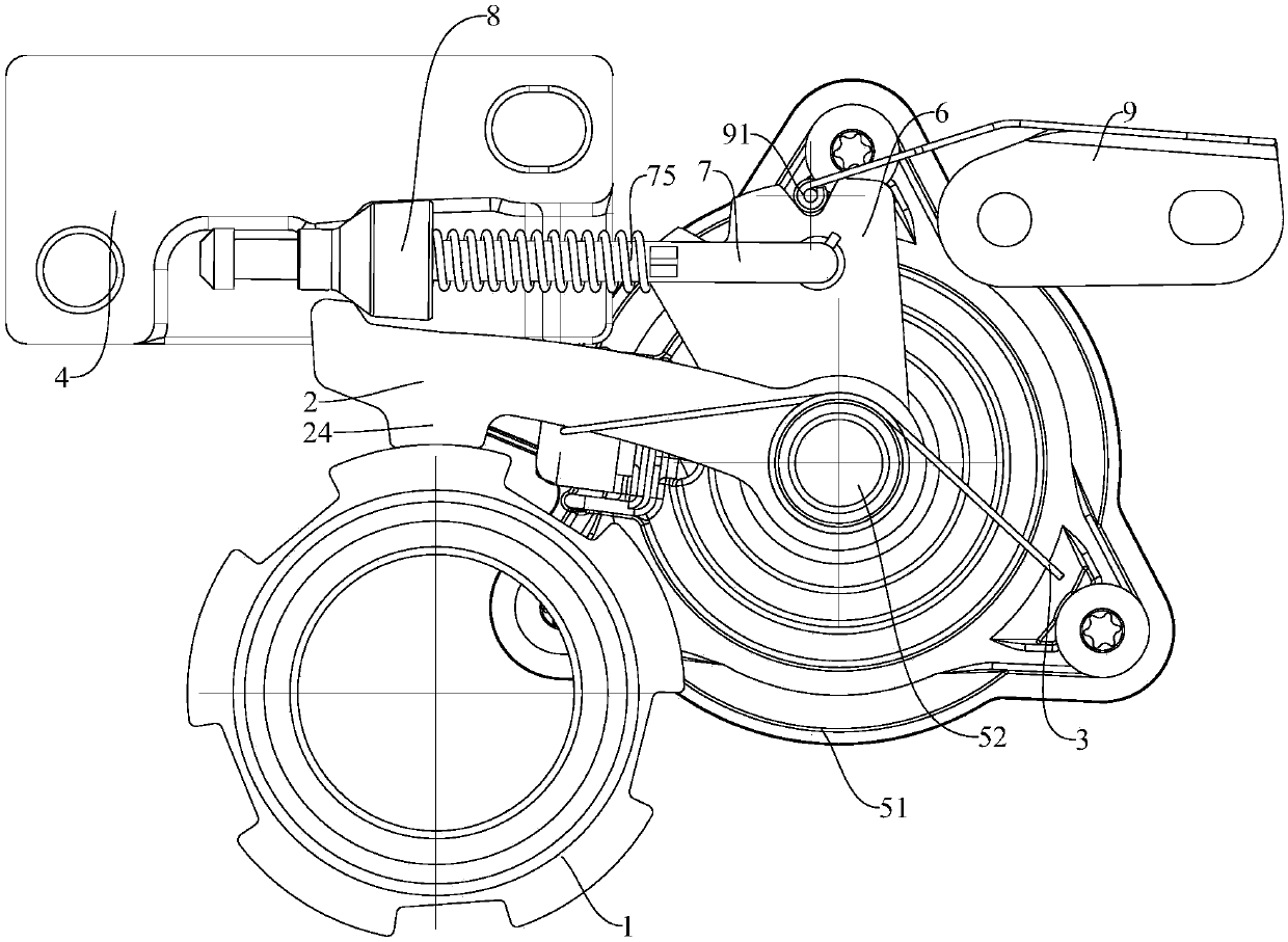 P-gear parking mechanism and vehicle