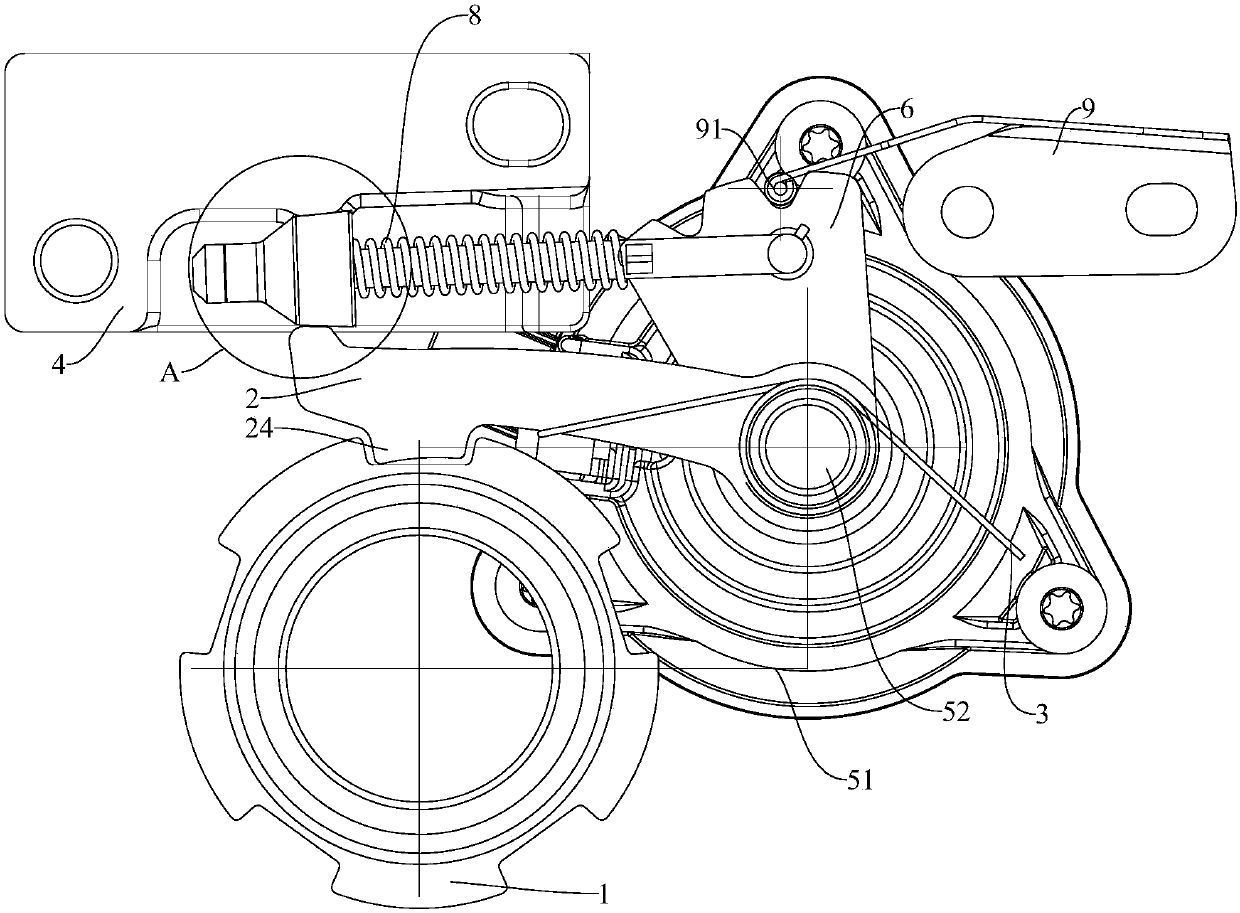 P-gear parking mechanism and vehicle