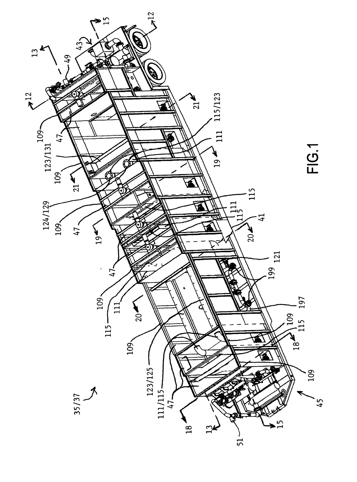 Liquid treatment station including plural mobile units and methods for operation thereof