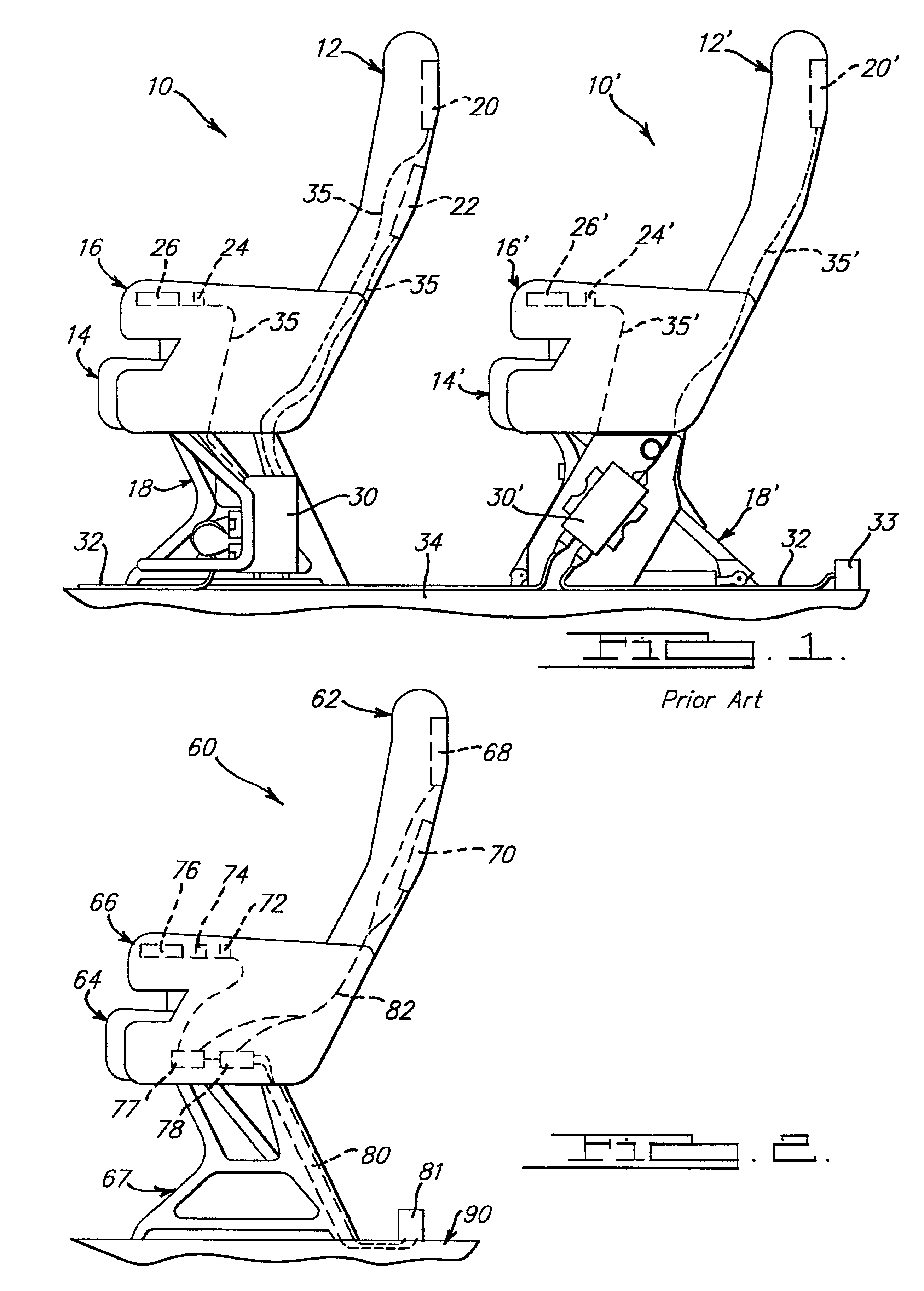 Aircraft passenger seat and in-flight entertainment integrated electronics