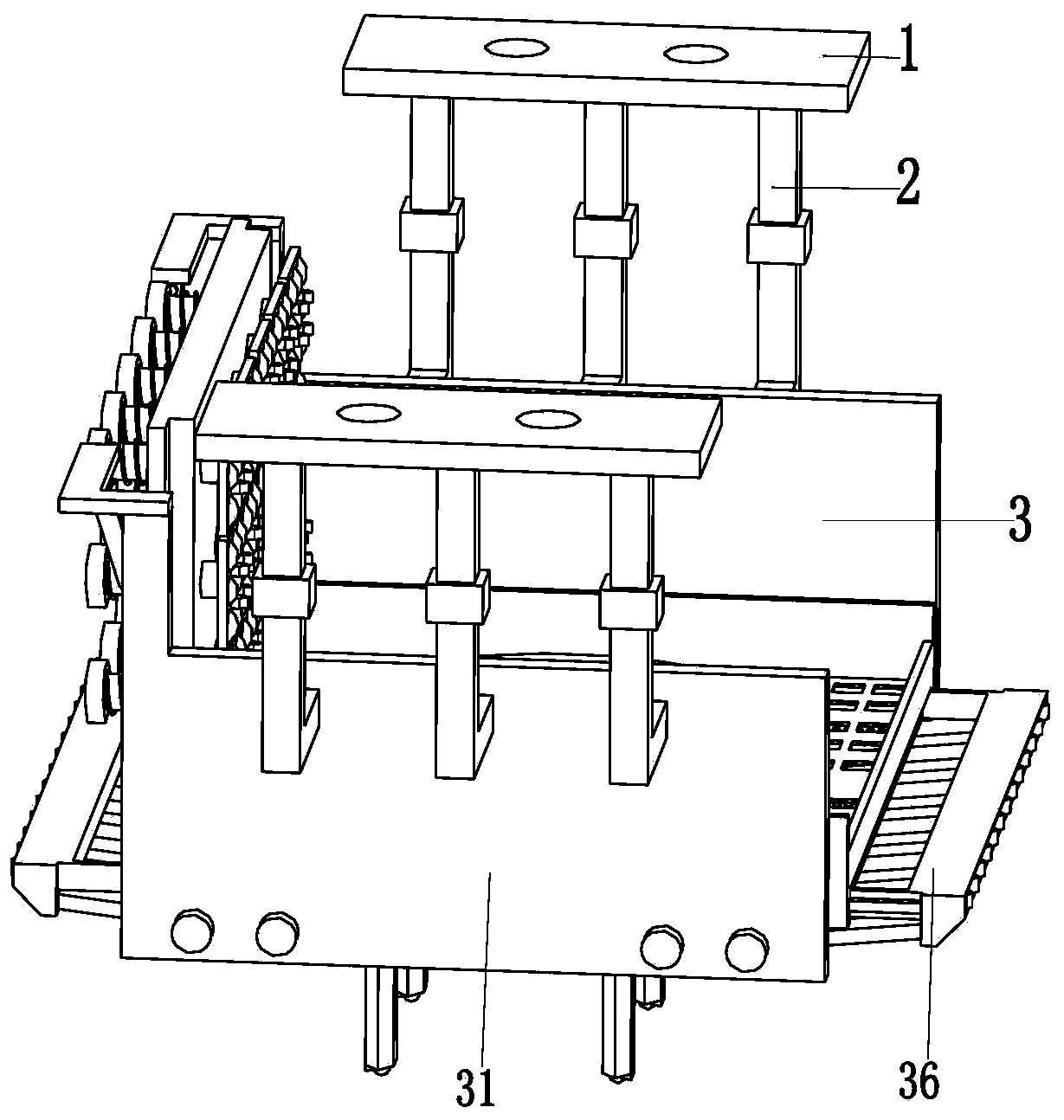 Muddy ground area water supply and drainage pipeline burying device