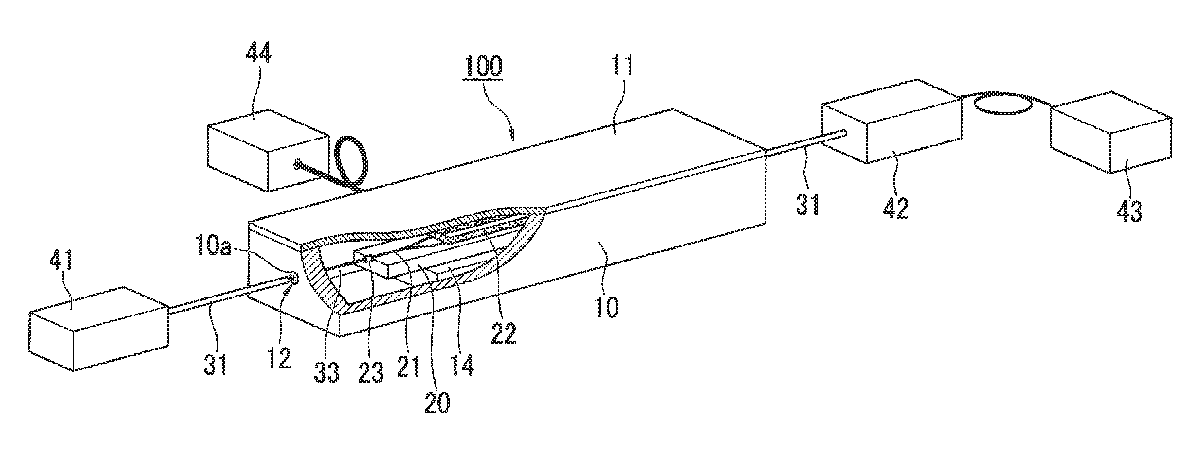 Optical device sealing structure and optical deveice manufacturing method
