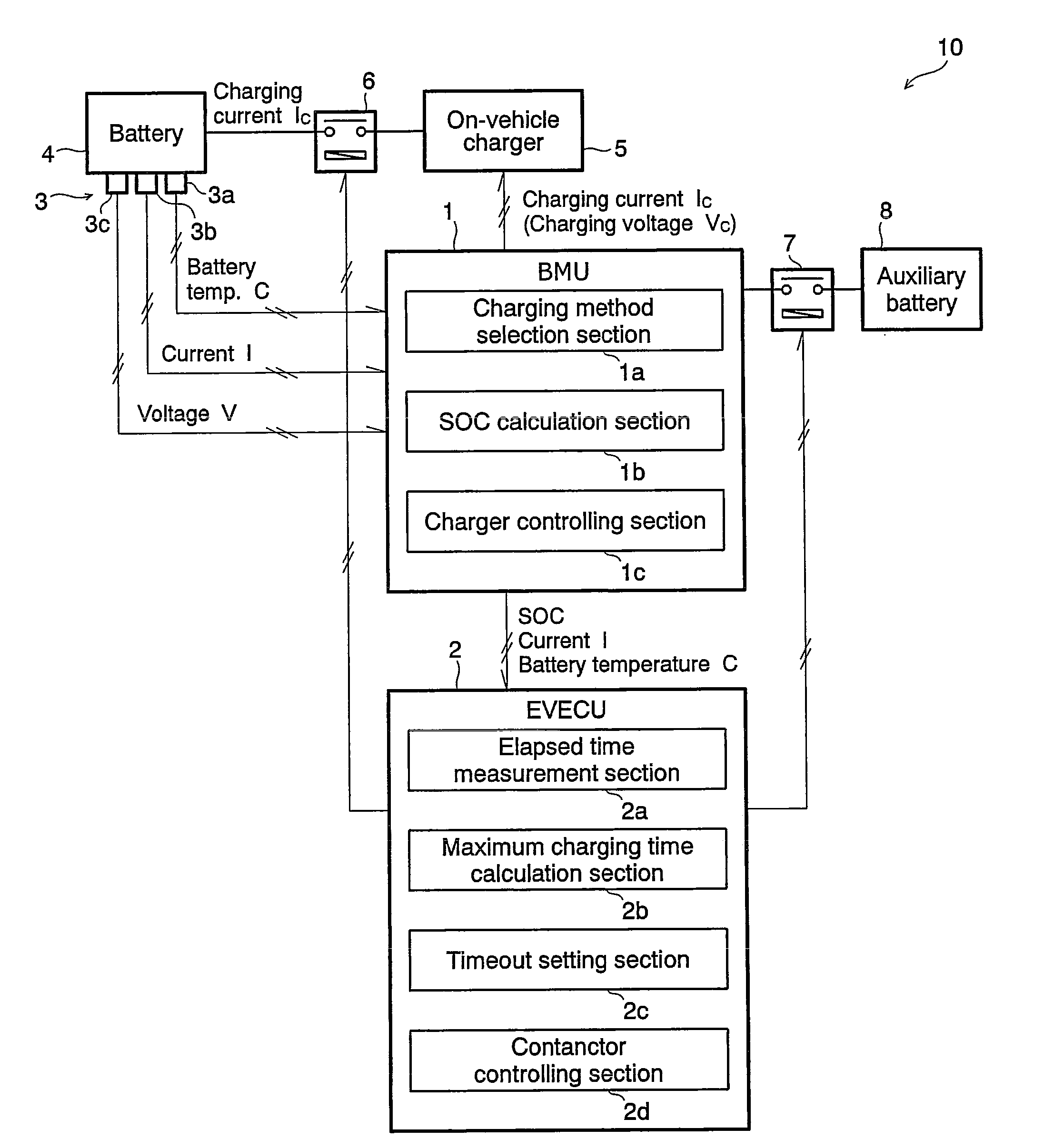 Battery controlling apparatus for a vehicle