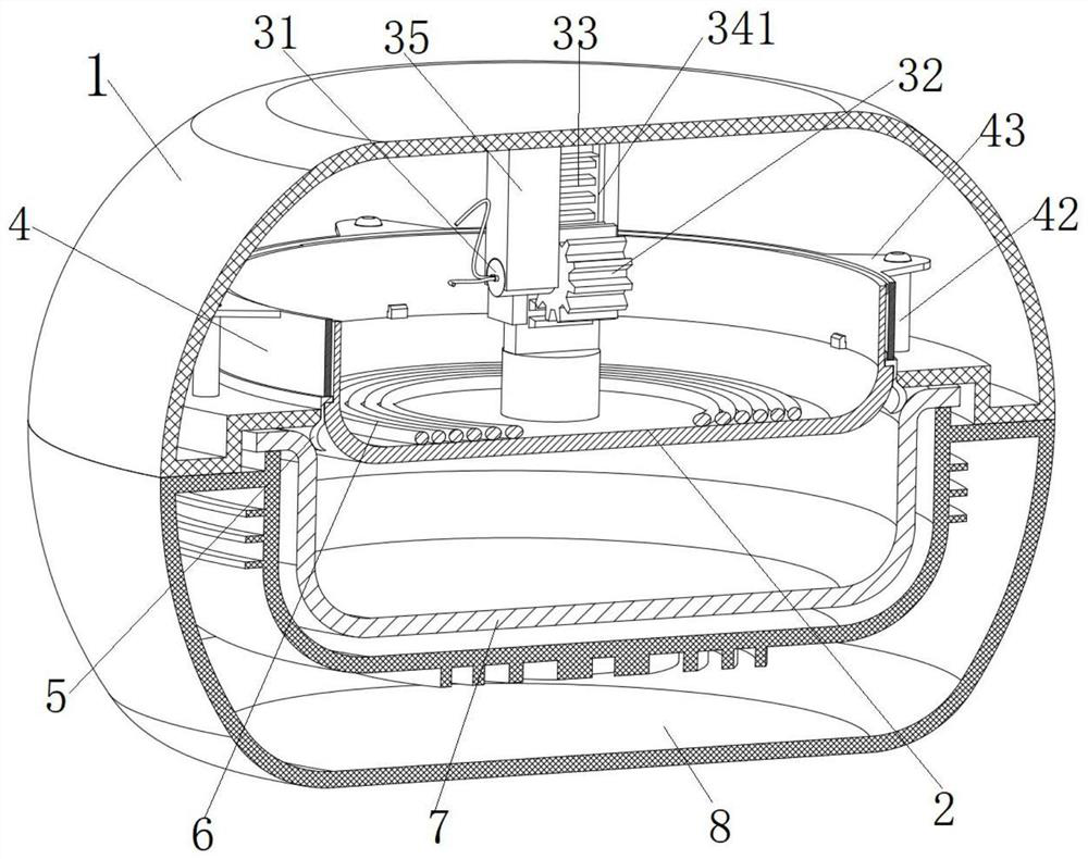 Cooker cover assembly, matching structure of cooker cover assembly and inner pot and electric rice cooker