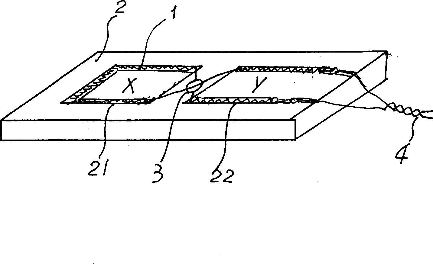 Platinium heat resistor of 8-shape laying wire