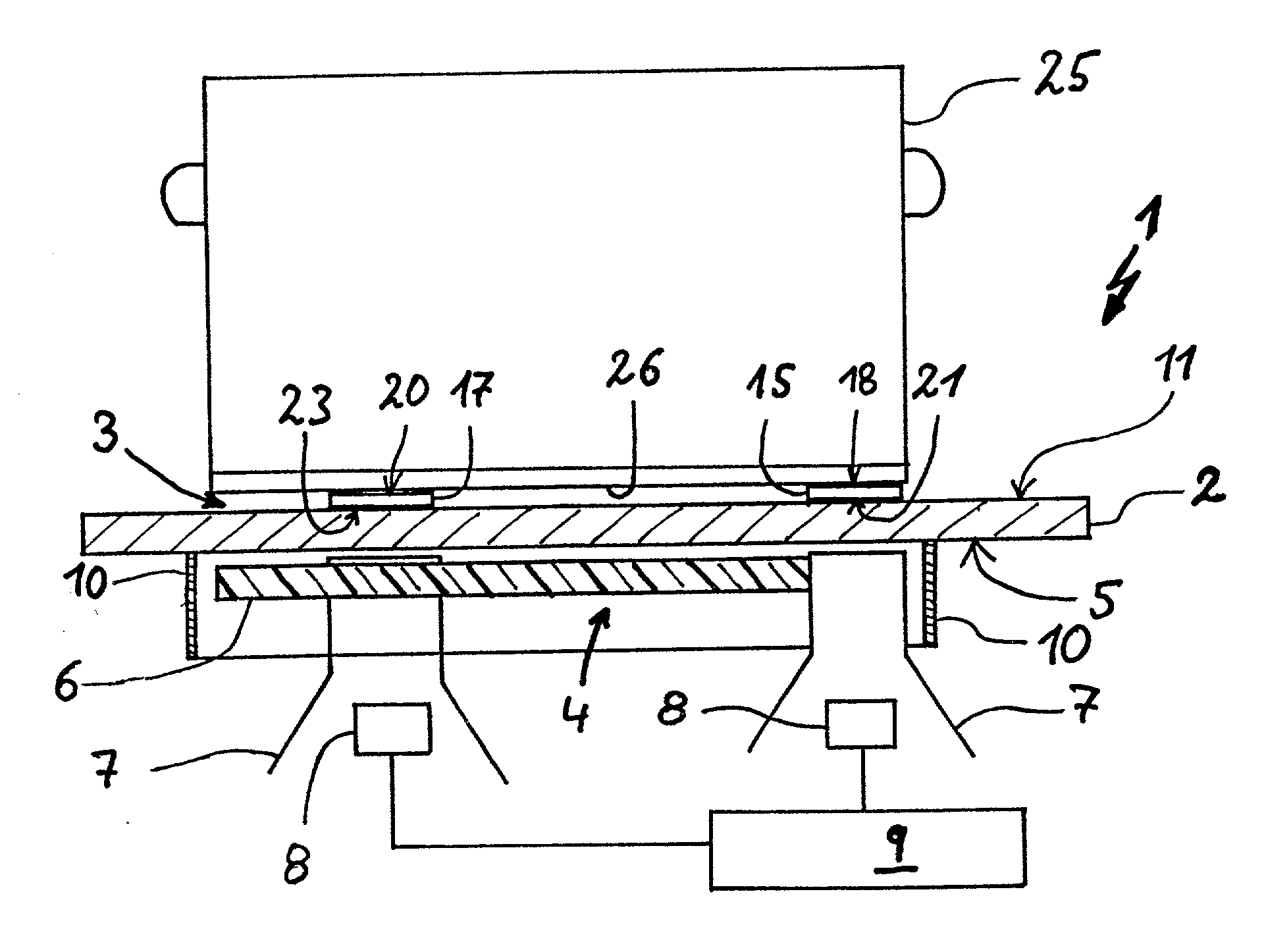 Method and device for determining the temperature of a cooking vessel