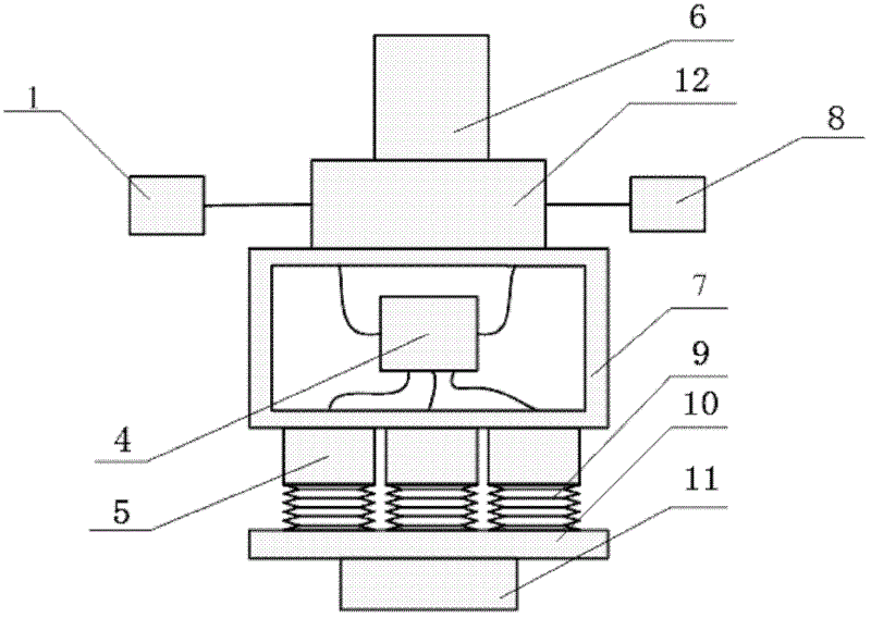Photoprocessing grinding head stress state monitoring device