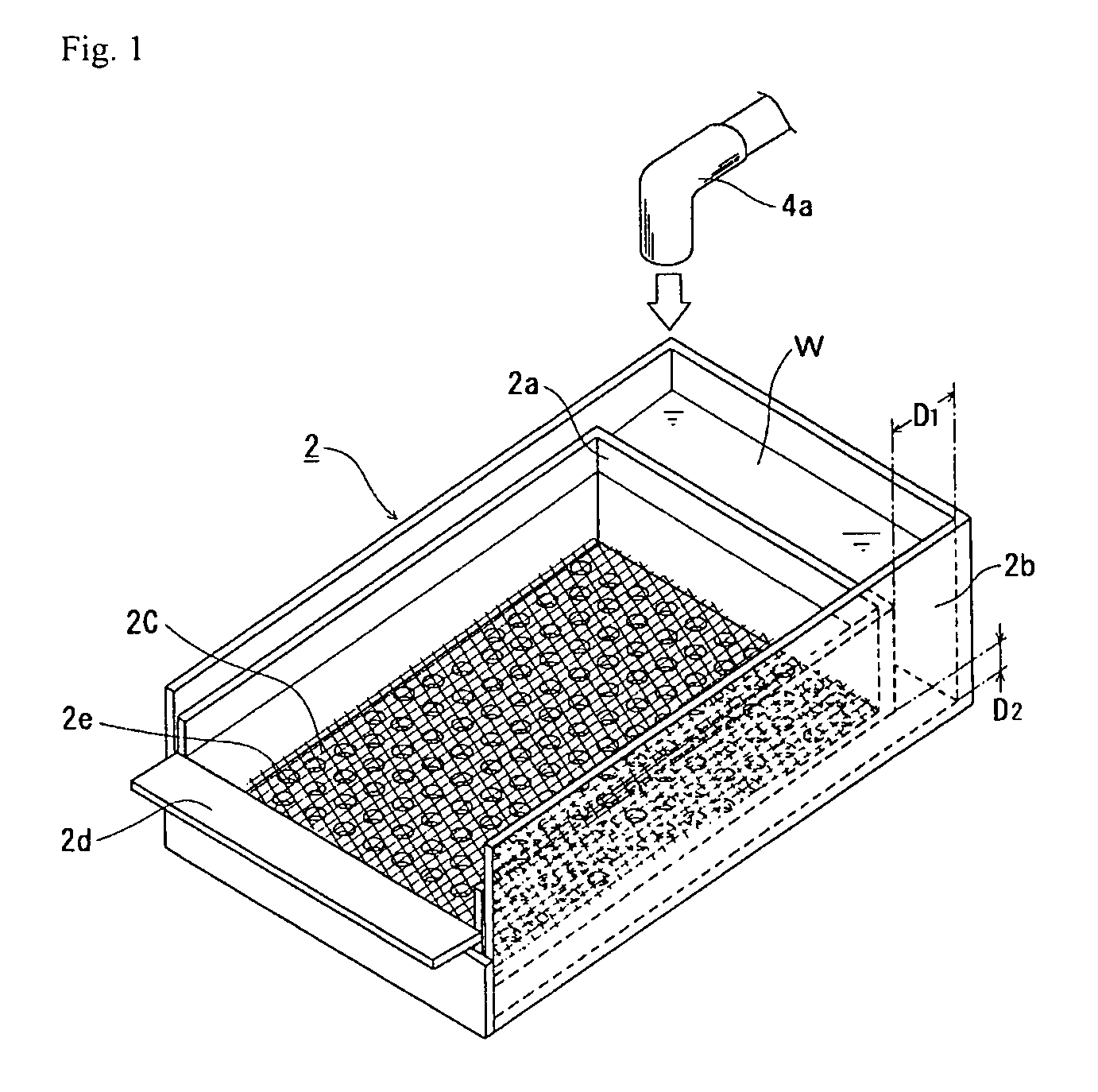 Multi-level aquaculture device for benthic organisms such as bivalves, aquaculture method, and biofilter using same