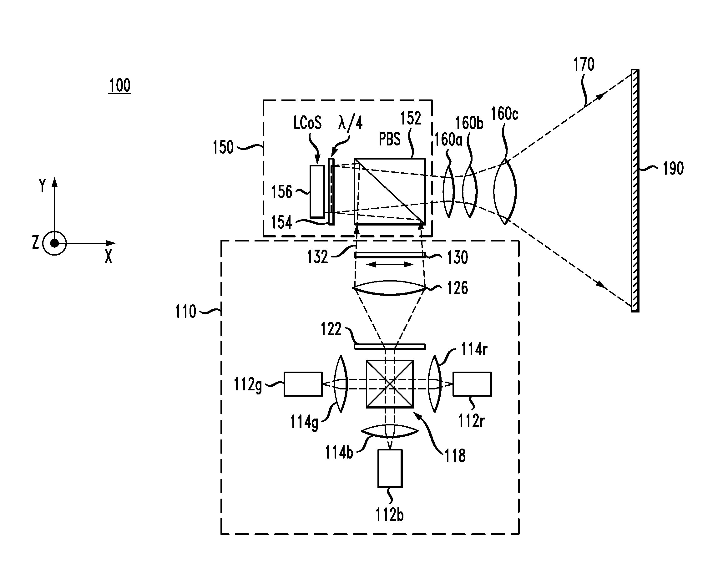 Image projector employing a speckle-reducing laser source